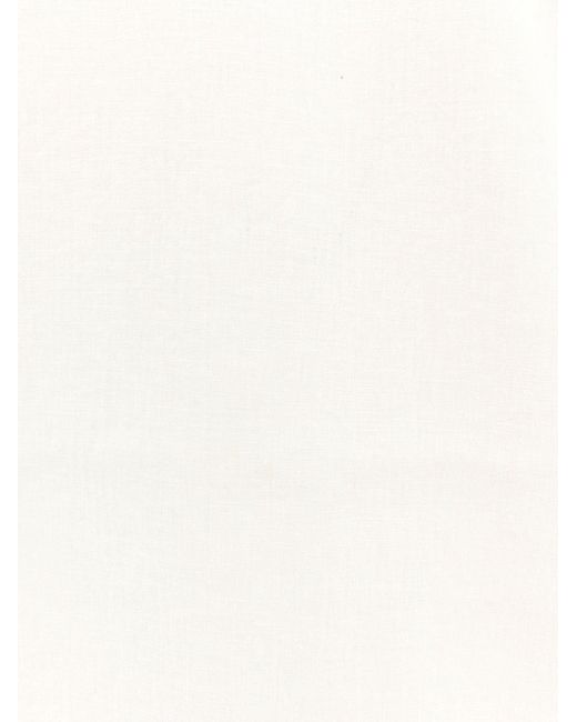 Hevò White Ripalta Linen And Viscose Blend T-Shirt for men