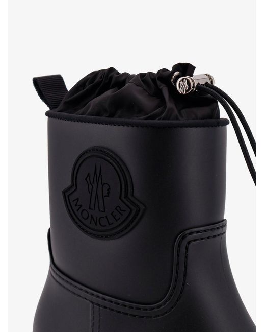Moncler Black Kickstream Rubber Rainboots