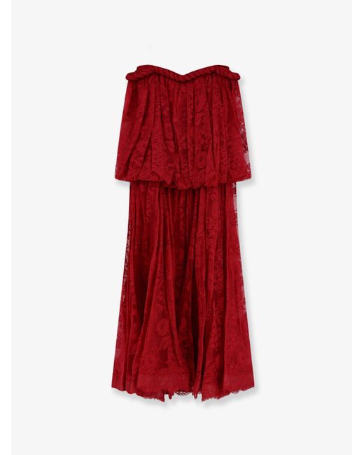 Zimmermann Red Luna Lace Dress