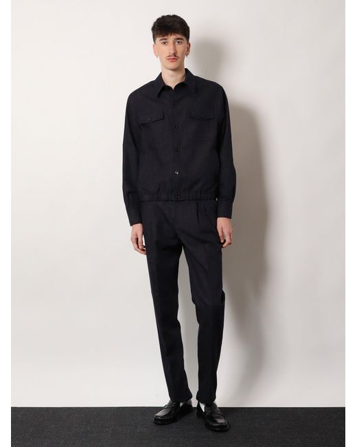 Lardini Blue Timur Cotton And Linen Trousers for men