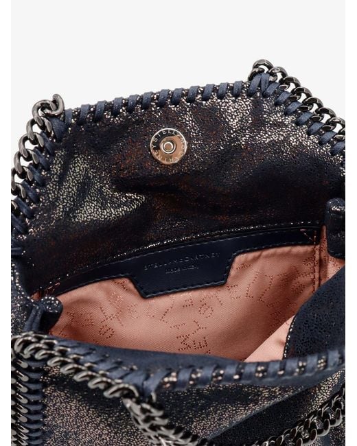 Stella McCartney Black Falabella Tiny Shiny Shaggy Deer Crossbody Bag