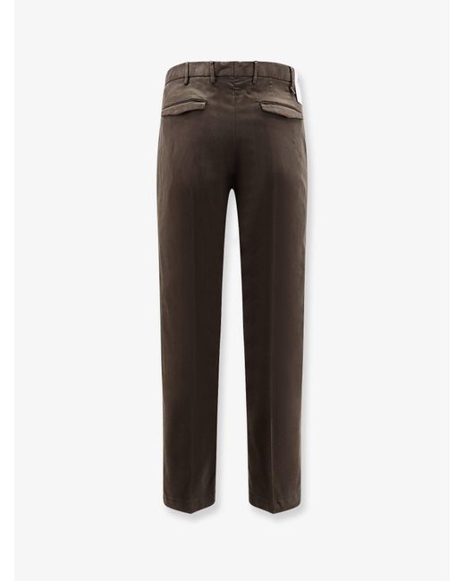 PT Torino Gray Style Stretch Cotton Master Fit Trousers for men