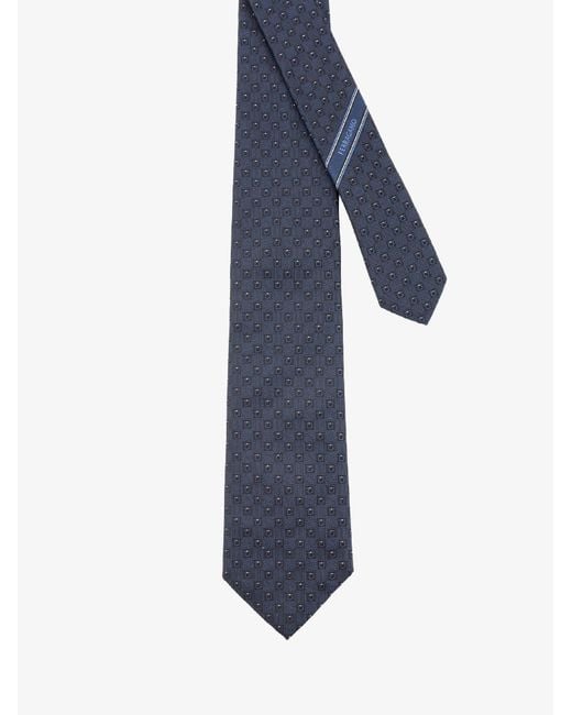 Ferragamo Blue Cannes Sik Tie for men