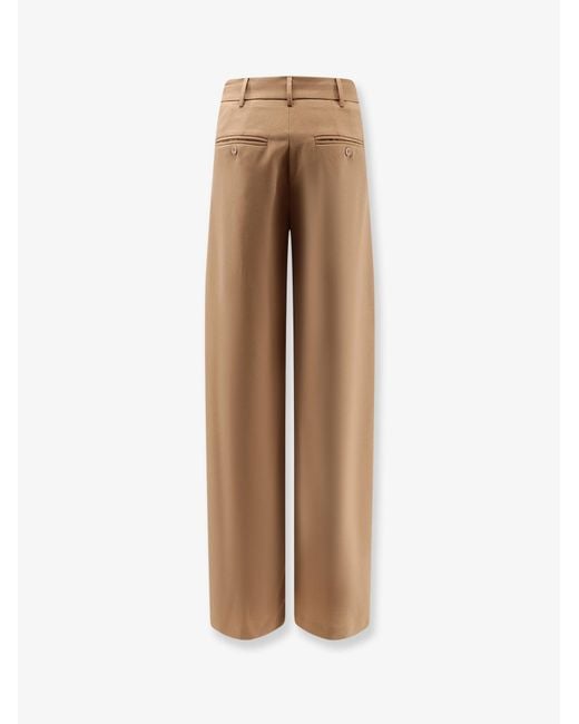 Semicouture Natural Virgin Wool Blend Trousers
