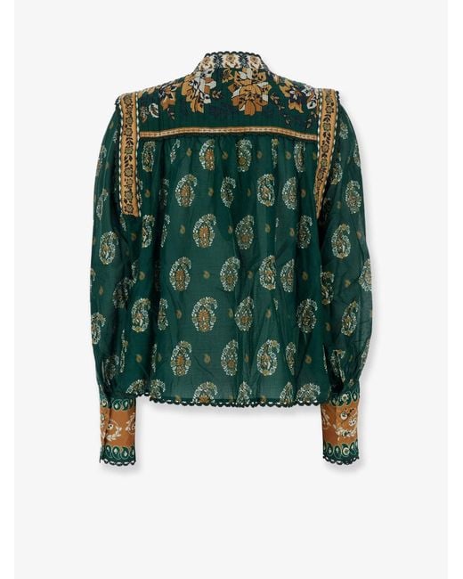 Farm Rio Green Tayla Cotton Shirt
