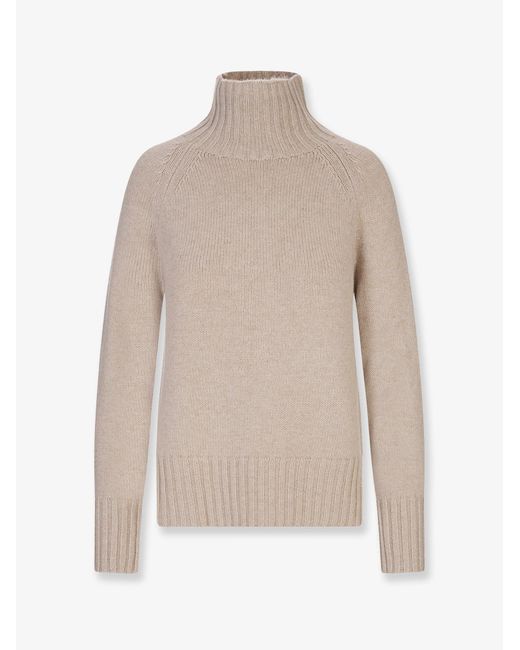 Max Mara Natural 'Max Mara Mantova Wool And Cashmere Turtleneck Sweater