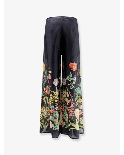 Lavi Blue Frangipane Ramié Trousers