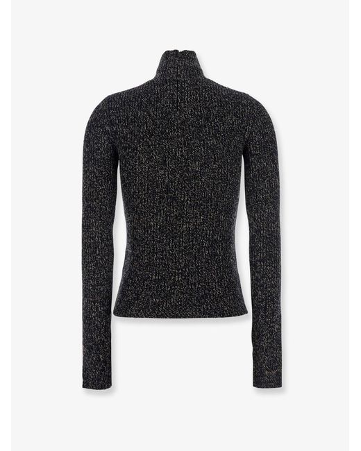 Max Mara Black Azulene Wool And Cashmere Turtleneck Sweater
