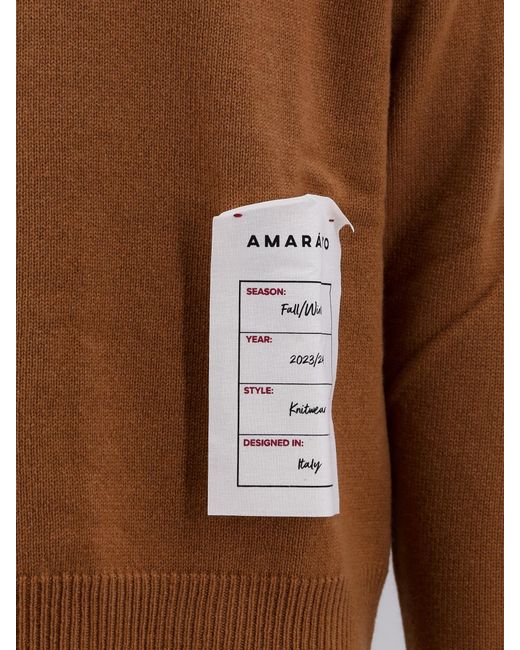 Amaranto Brown Sweater for men