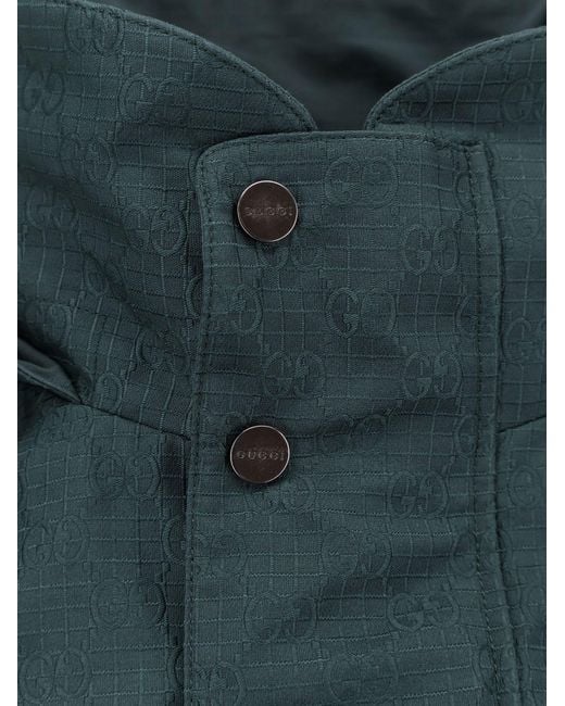 Gucci Green Reversible Ripstop Cotton Jacket for men