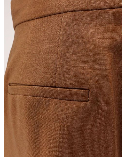 Wool And Mohair Trousers-Donna di Fendi in Brown