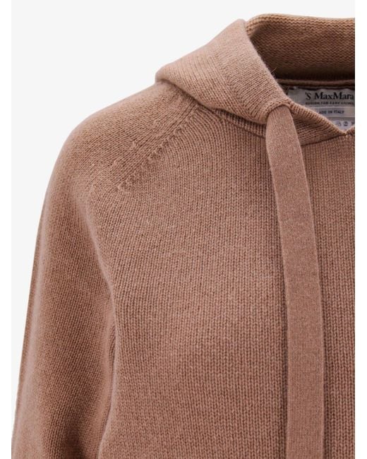 Max Mara Brown S Max Mara Long Sleeves 100% Cashmere Ribbed Profile Sweatshirts