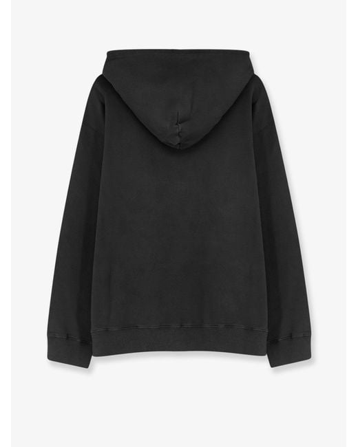 MM6 by Maison Margiela Black Organic Cotton Sweatshirt for men