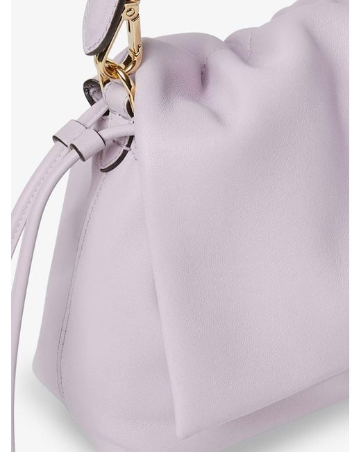 Fendi Purple Mamma Baguette Medium Leather Crossbody Bag