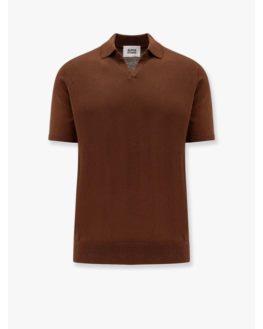 Polo di Alpha Studio in Brown da Uomo