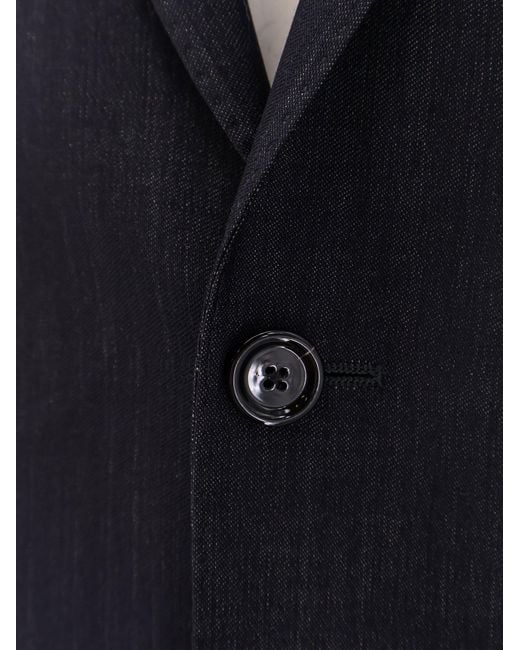 Lardini Blue Iconic Single-Breasted Wool And Cupro Suit for men