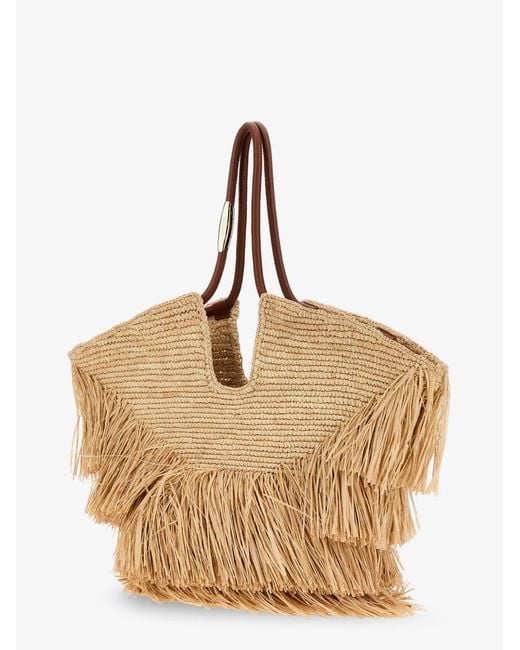 Zimmermann Natural Goldentime Raffia Shoulder Bag