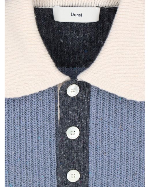 DUNST Blue Wool Blend Sweater
