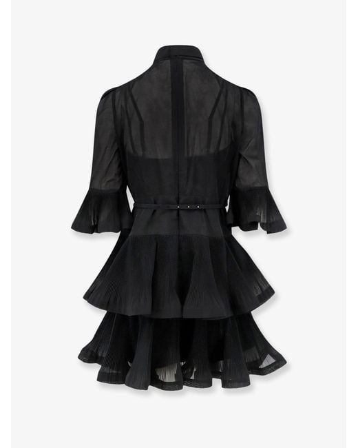 Zimmermann Black Short Pleated Dress