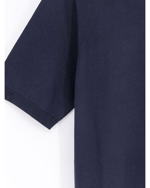 Alpha Studio Blue Cotton Sweater for men