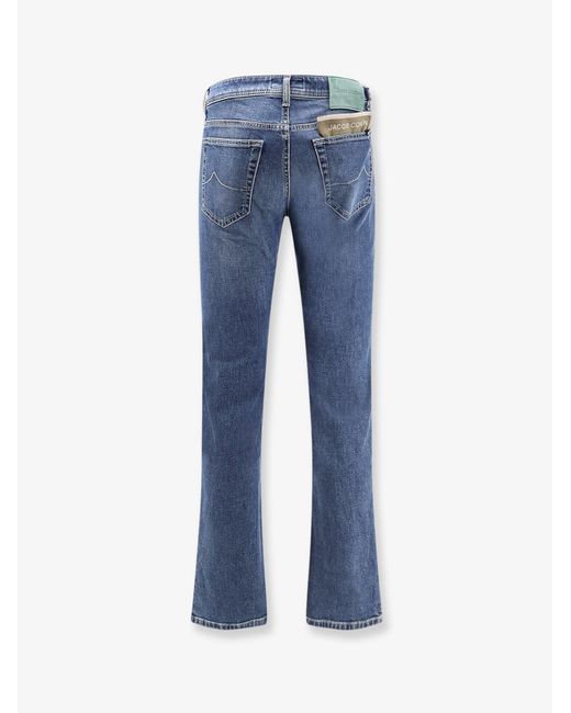 Jacob Cohen Blue Stretch Cotton Blend Jeans for men