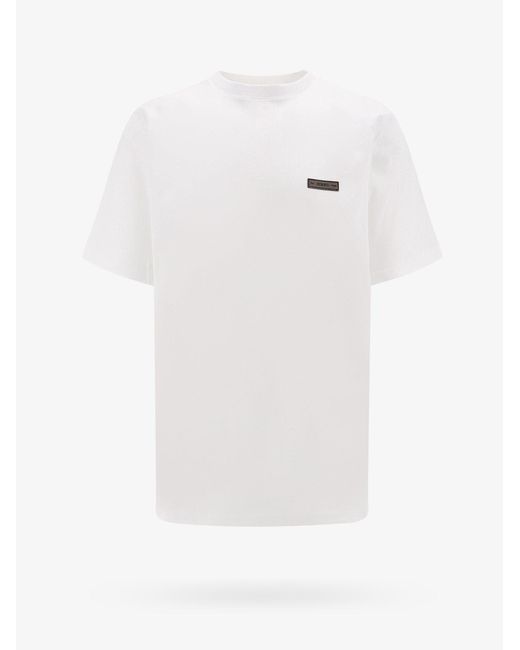 Berluti White Cotton T-Shirt With Logo Patch for men