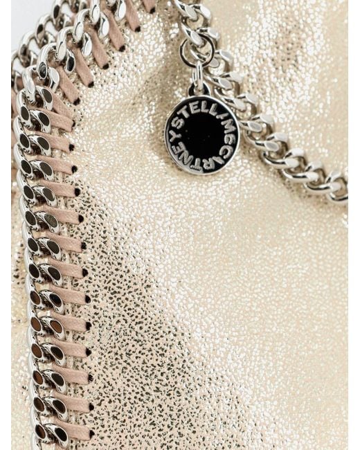 Stella McCartney Natural Falabella Tiny Shiny Shaggy Deer Crossbody Bag