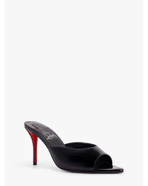 Christian Louboutin Black Miss Z Mule 80 Patent Leather Sandals