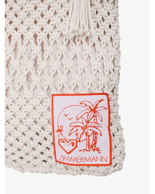 Zimmermann White Cotton Shoulder Bags