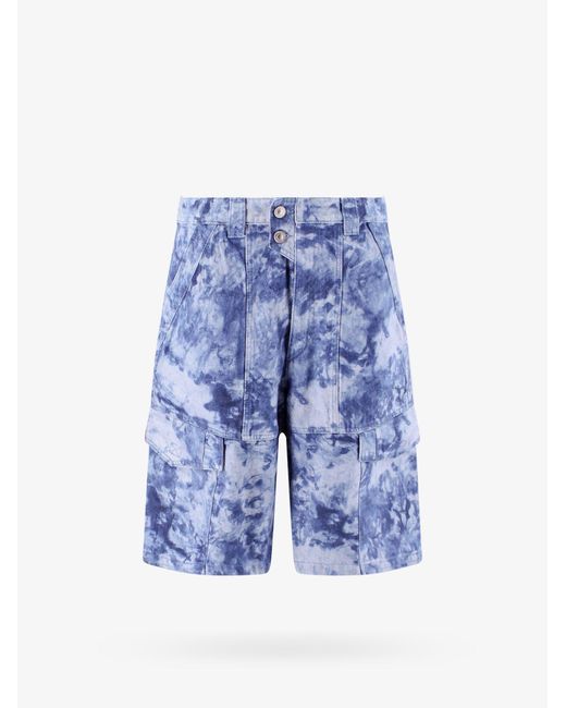 Isabel Marant Blue Regular Fit Cotton Closure With Zip Bermuda Shorts for men