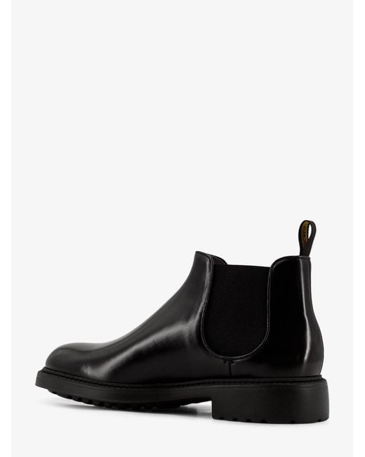 Doucal's Black Leather Boots for men
