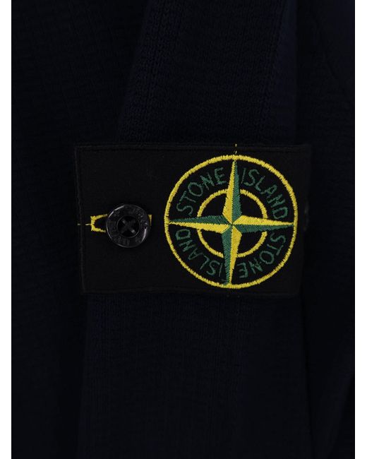 Stone Island Blue Organic Cotton Sweater for men