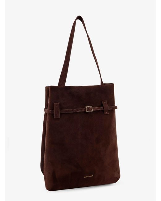 MANU Atelier Brown Suede Tote Du Jour Shoulder Bag