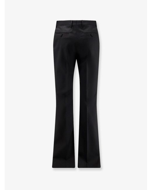 Tom Ford Black Wool And Silk Trousers