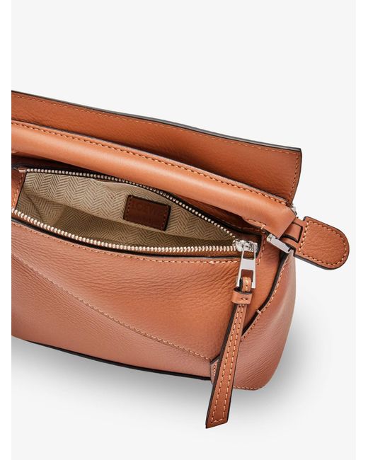 Loewe Brown Puzzle Edge Leather Crossbody Bag