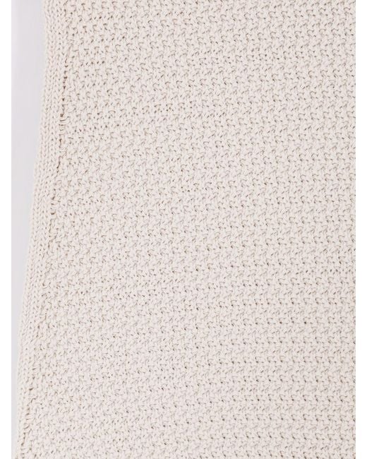 Laneus White Cotton Dress