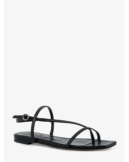 Aeyde White Ella Flat Leather Sandals
