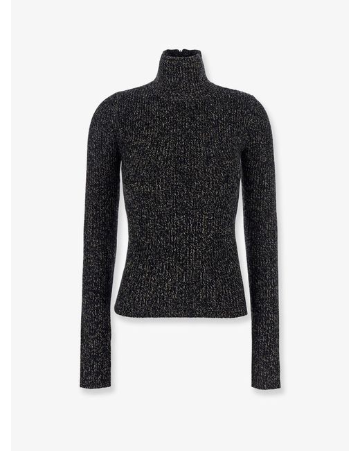 Max Mara Black Azulene Wool And Cashmere Turtleneck Sweater