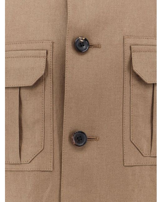 Corneliani Natural Leather Jacket for men