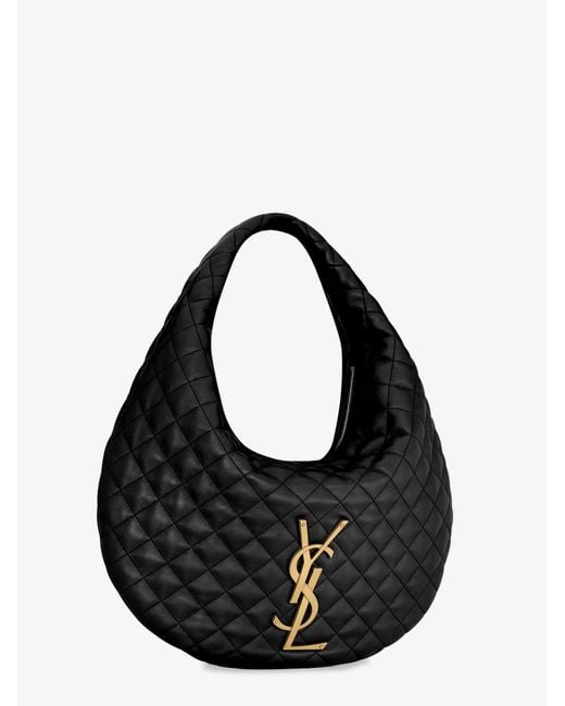 Saint Laurent Black Icare Quilted Leather Handbag