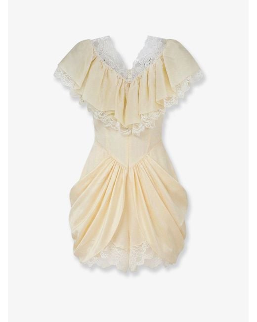 Chloé White Silk Jumpsuit With Lace Details