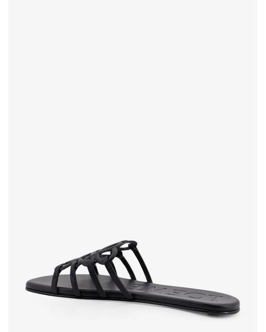 Loewe White Paula's Ibiza-Aangram Petal Leather Sandals