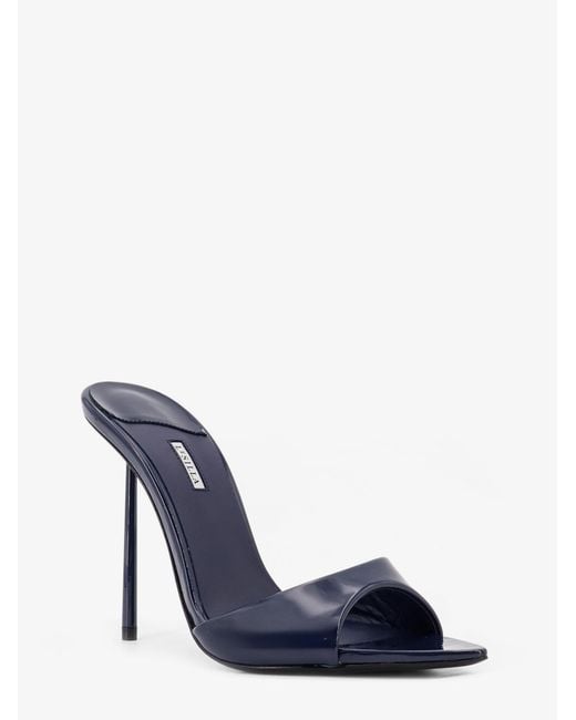 Le Silla Blue Bella Patent Leather Sandals