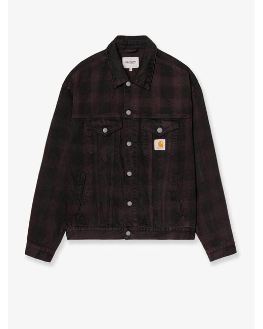 Carhartt Black Everson Denim Jacket With Front Logo for men