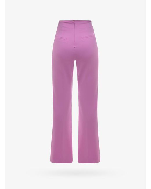 Sportmax Pink High Waist Closure With Zip Flared Pants