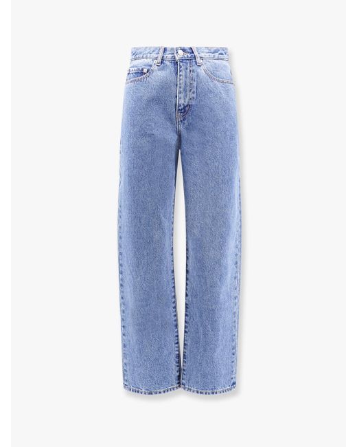 デニム・ジーパン DUNST Cotton jeans with back logo patch Blu DUNST Cotton Jeans With Back Logo Patch in Blue | Lyst