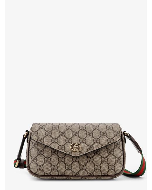 Gucci Gray Ophidia Gg Supreme Fabric Crossbody Bag