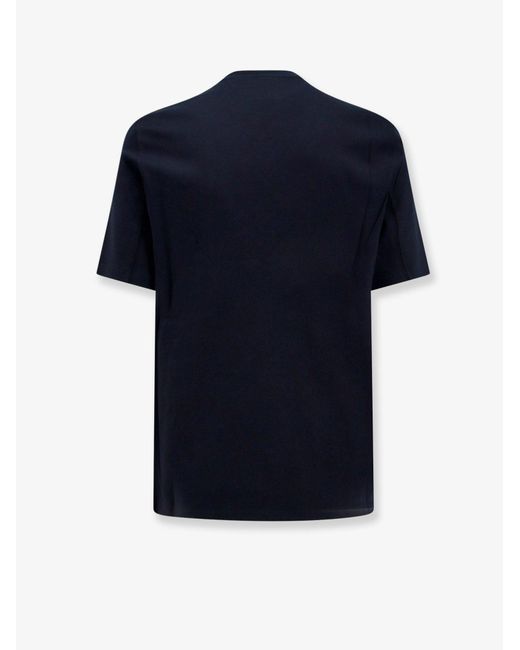 Brunello Cucinelli Blue Cotton T-Shirt for men