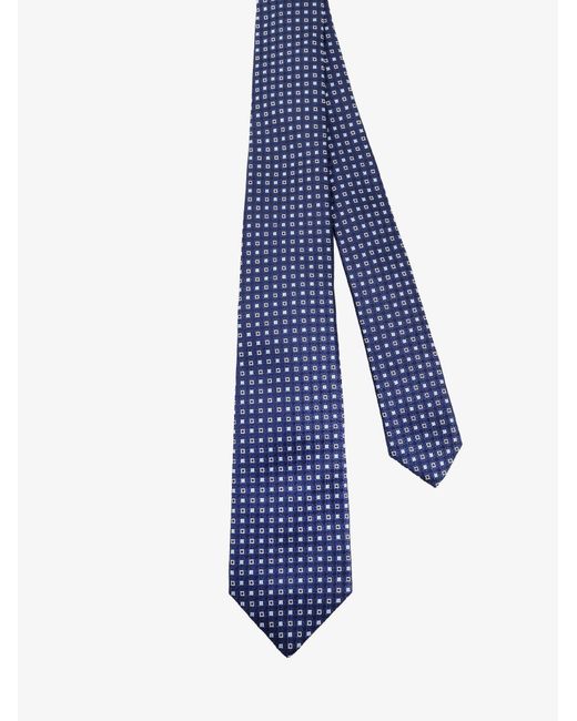 Kiton Blue Ties Seta for men