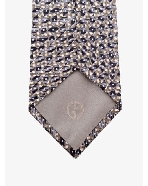 Giorgio Armani Gray Silk Tie for men